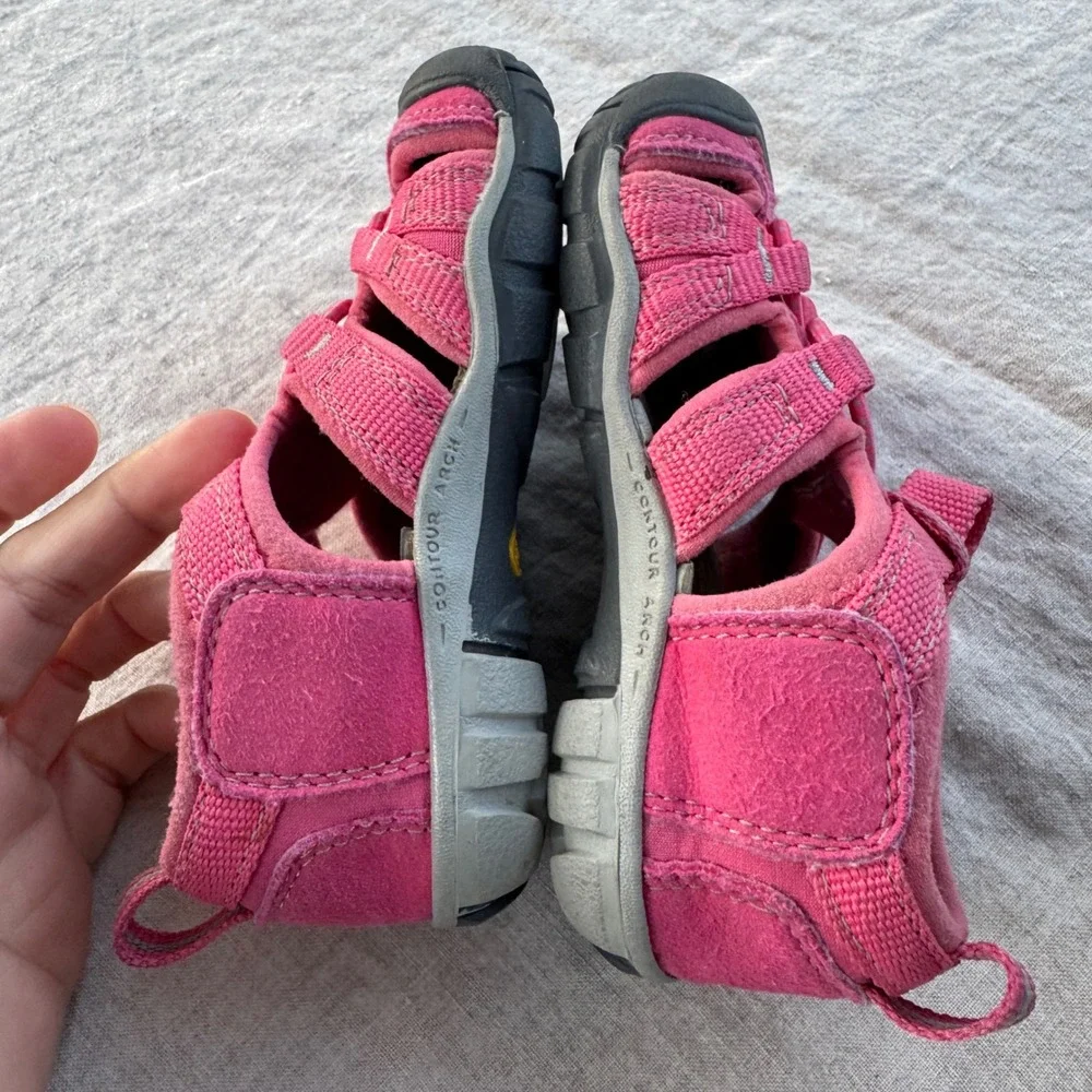 KEEN Seacamp Kids 7 Pink Girl Sandals Hiking Water Shoe Swim River Beach toddler